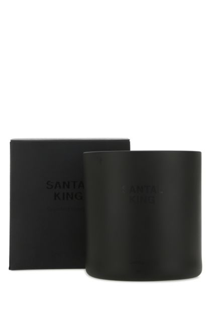 Black glass Santal King scented candle