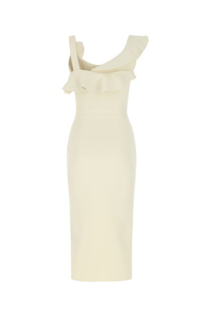 Ivory stretch viscose blend dress