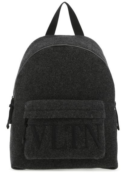 Dark grey felt VLTN backpack 