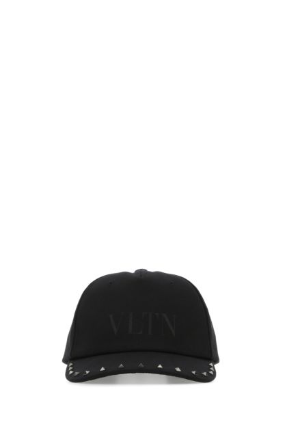 Black cotton VLTN baseball cap