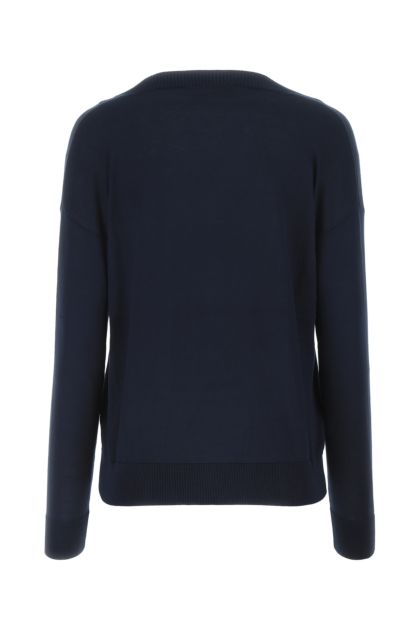 Navy blue silk blend Martina sweater 