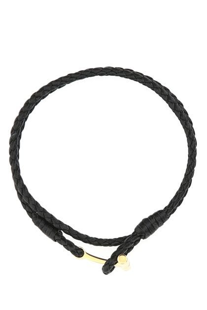 Black leather bracelet 