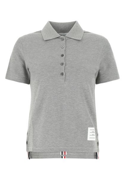  Grey piquet polo shirt