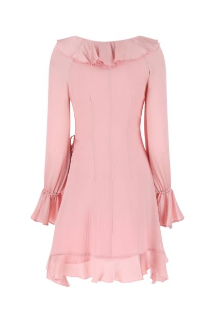 Powder pink acrylic blend mini dress