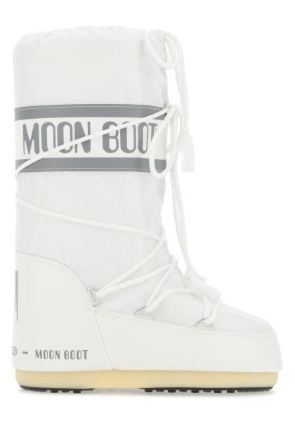 White nylon Icon boots 