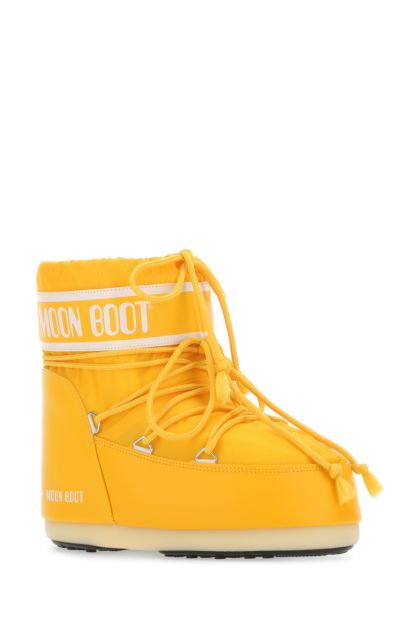Yellow nylon Icon Low ankle boots 