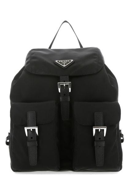 Black Re-nylon small backpack