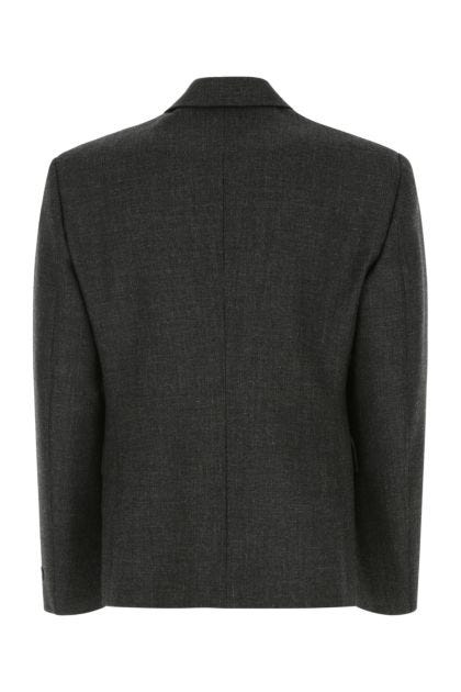 Melange dark grey wool blazer
