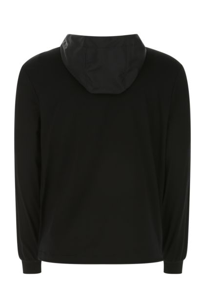 Black stretch cotton sweatshirt