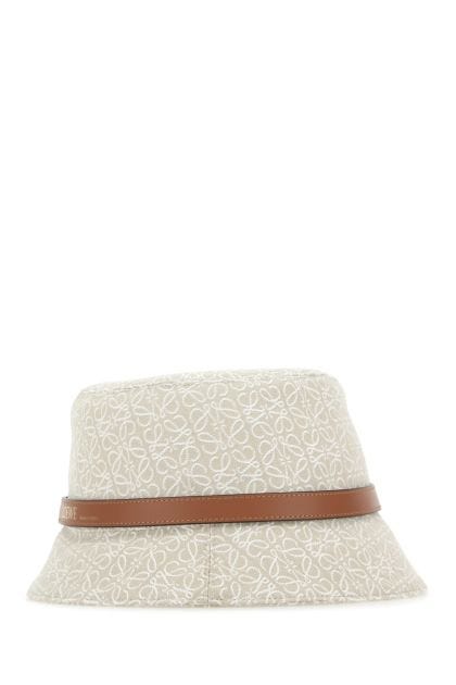 Embroidered cotton blend hat 