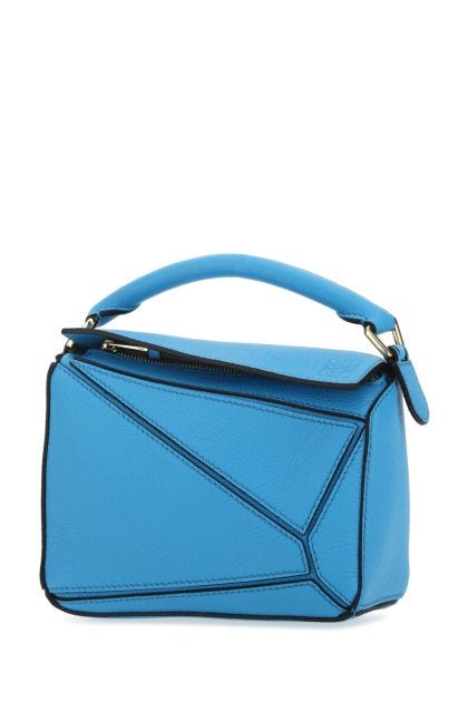 Turquoise leather mini Puzzle handbag