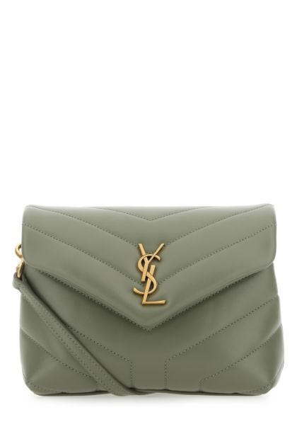 Sage green leather toy Loulou crossbody bag 