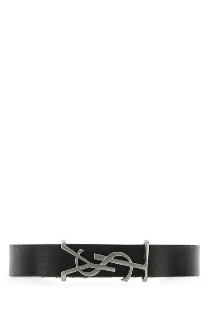 Black leather Opyum bracelet 