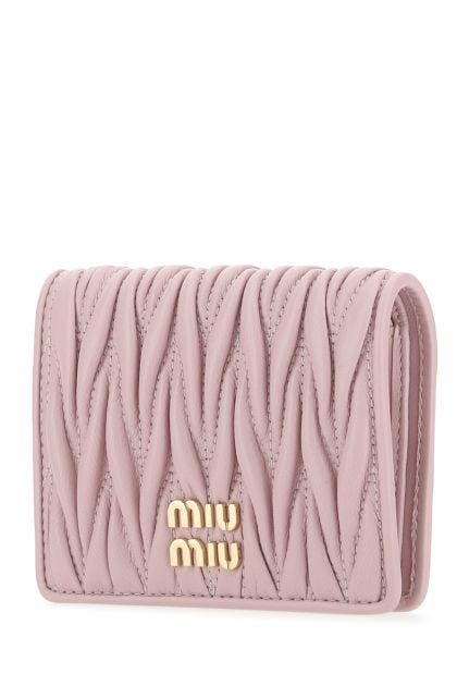 Pastel pink leather wallet 