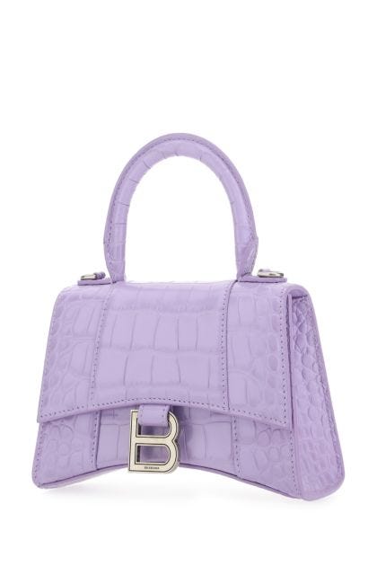 Lilac leather XS Hourglass handbag