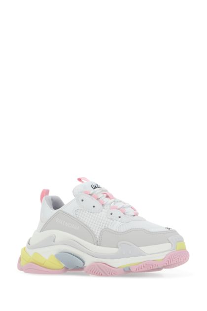 Multicolor mesh and synthetic leather Triple S sneakers