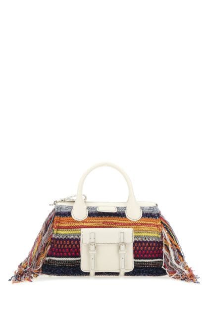 Multicolor leather and cashmere medium Edith handbag 