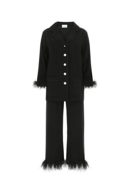 Black viscose pyjama