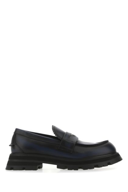 Two-tone leather loafers 