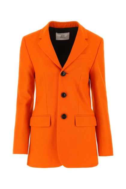 Orange wool blazer