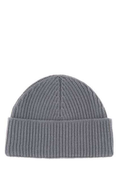 Grey wool beanie hat 