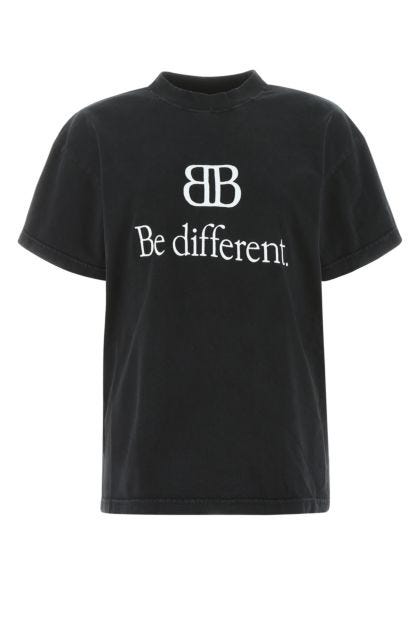 Black cotton oversize t-shirt 