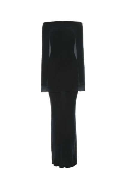 Black nylon stretch dress