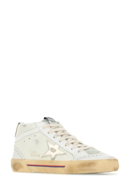Ivory leather Mid Star sneakers 
