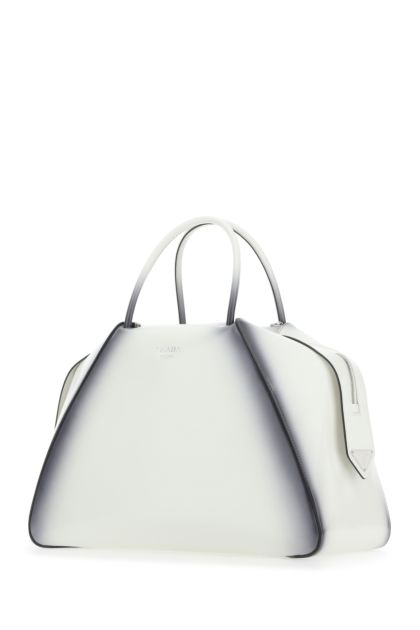 Two-tone leather handbag