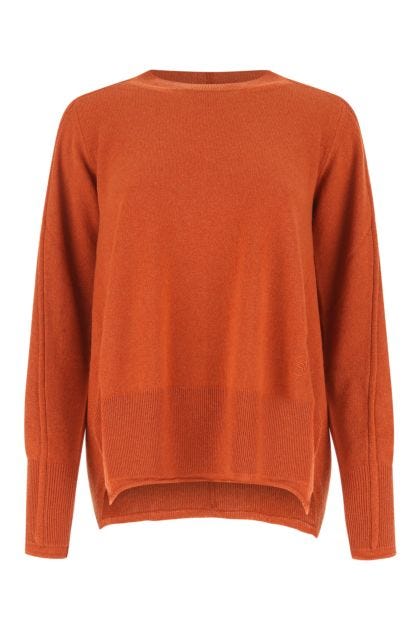 Copper cashmere blend oversize sweater