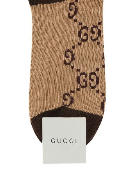 Embroidered stretch cotton blend socks 
