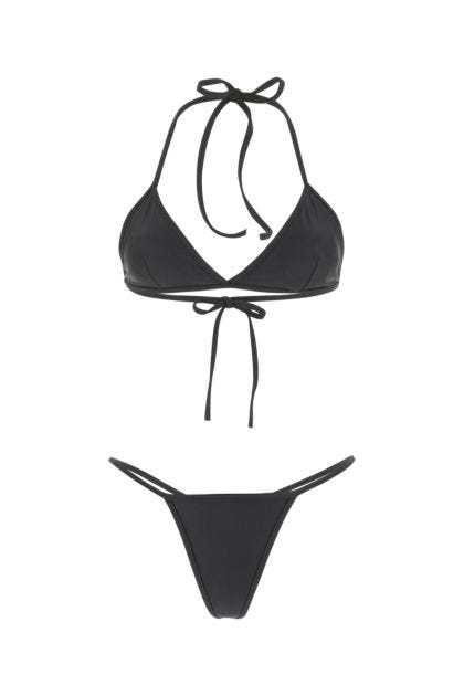 Black stretch nylon bikini 