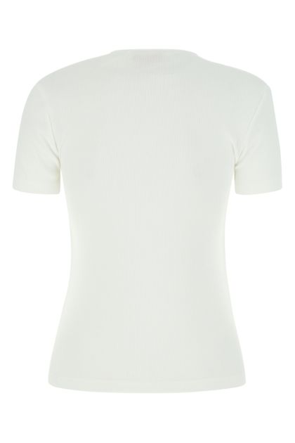 White stretch cotton t-shirt 