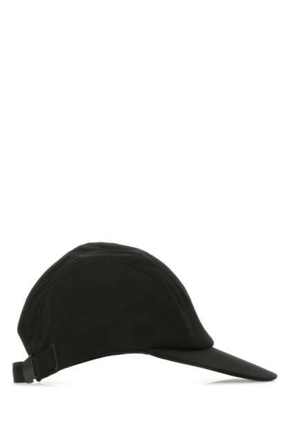 Black polyester blend baseball cap 