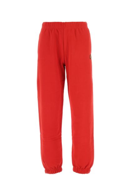 Red cotton joggers