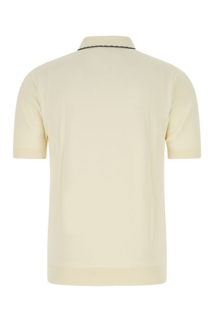 Cream cotton polo shirt 