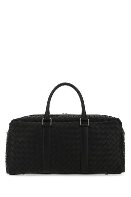 Black leather travel bag