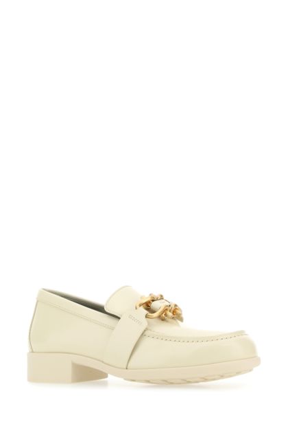 Cream leather Monsieur loafers