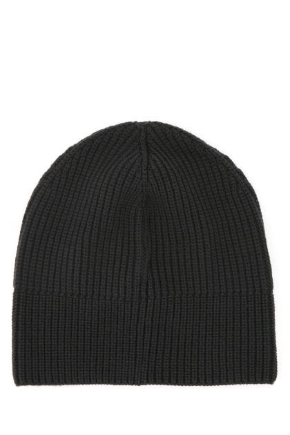 Charcoal grey wool beanie hat 