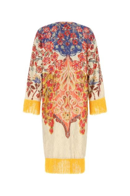 Printed viscose blend kimono 