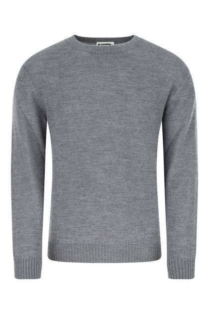 Melange grey wool sweater