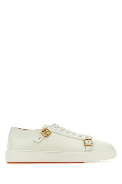 Ivory leather sneakers 
