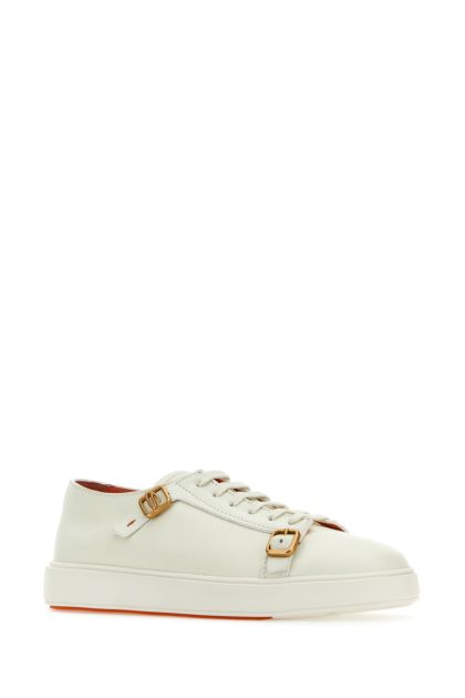 Ivory leather sneakers 