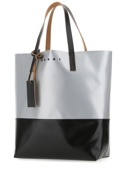 Two-tone polyester Tribeca shopping bag 