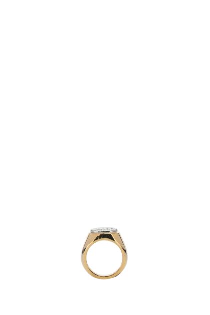 Two-tone metal Smiley ring 