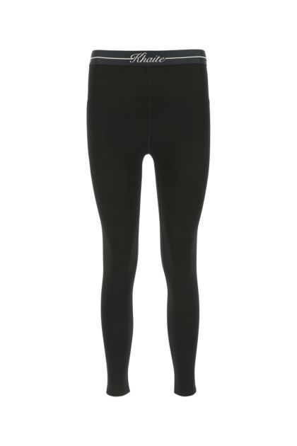 Black stretch viscose blend leggings 