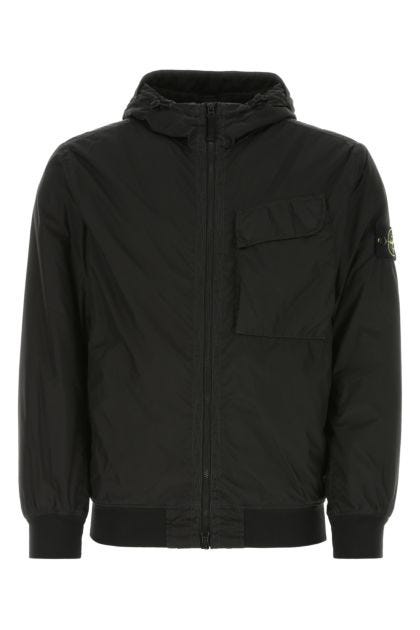 Black nylon padded jacket