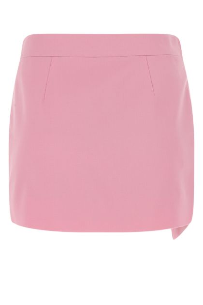 Pink stretch wool Cloe mini skirt