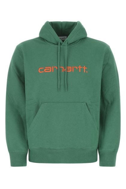 Green cotton blend Hooded Carhartt Sweatshirt