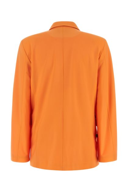 Orange stretch wool blazer
